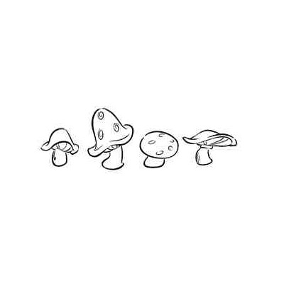 Timbro in gomma - Funghi