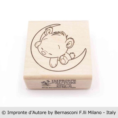 Timbro in legno - Orsetto Luna