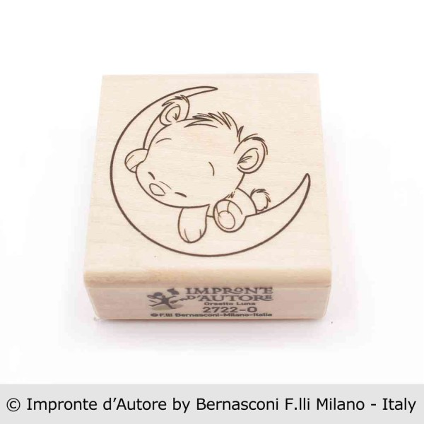 Timbro in legno - Orsetto Luna