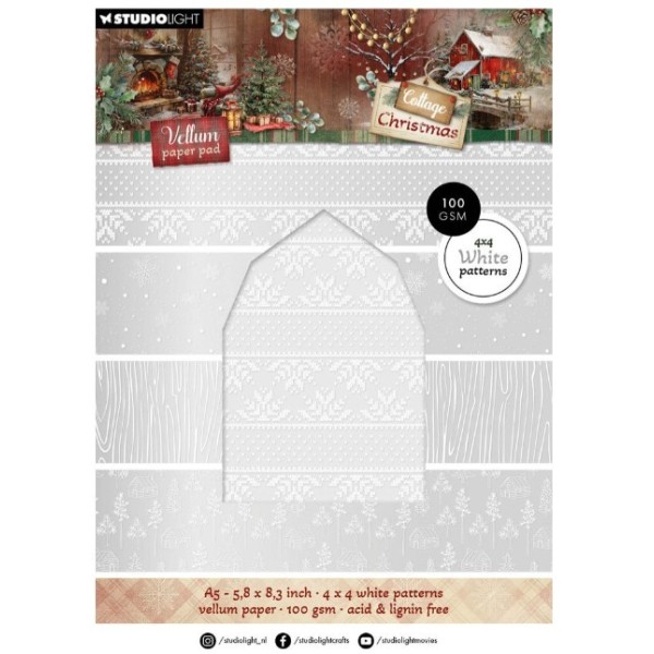Pad 6x8 - Vellum - Cottage Christmas