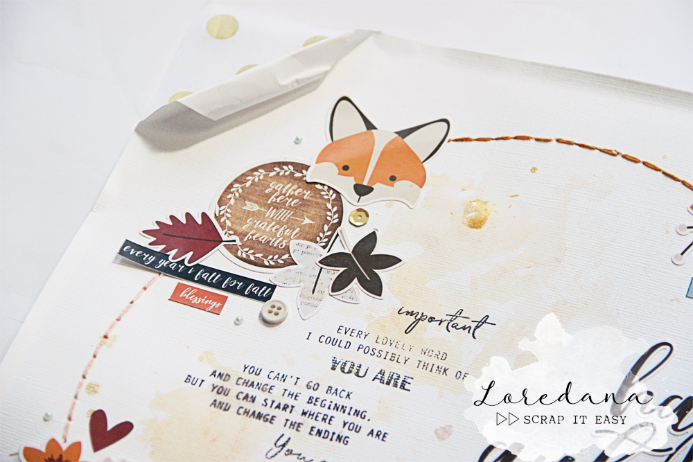 Autunno Disegni - Foglio Carta Scrap - Happy Shop