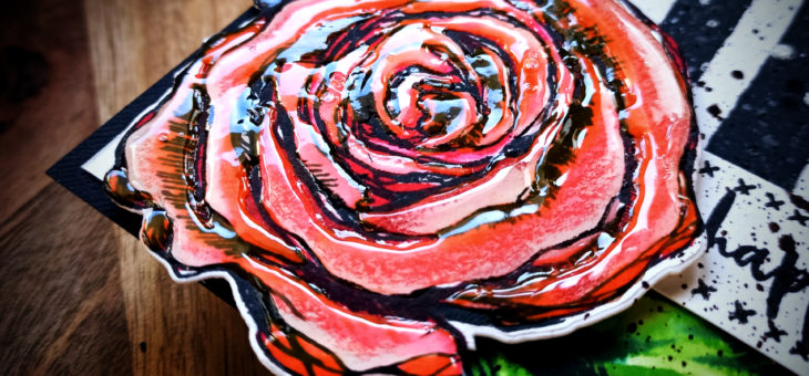Card polished rose